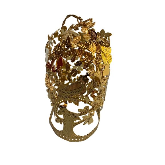 Reed & Barton Christmas Ornaments Gold Plated Filigree Collectibles Set Of 4 - Picture 3 of 8